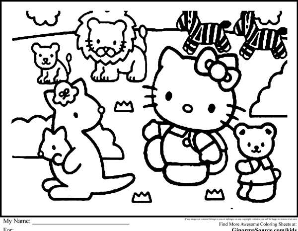 Раскраска Kitty Новый Зонт Приключения Вместе С Лovable Friend