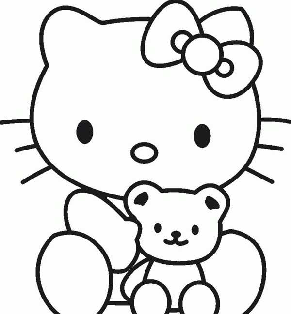 Кошка раскраска для детей