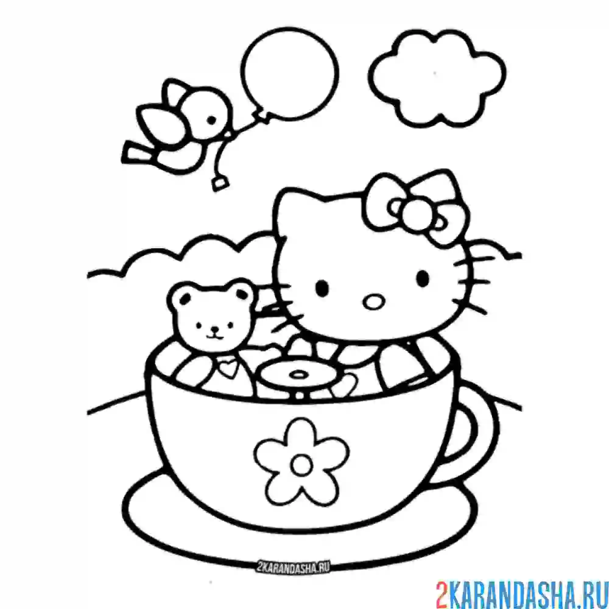 Новогодние коты раскраска
