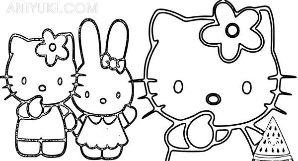 Раскраска Kitty в магии природы