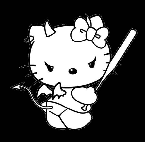 Раскраска Kitty в магии природы
