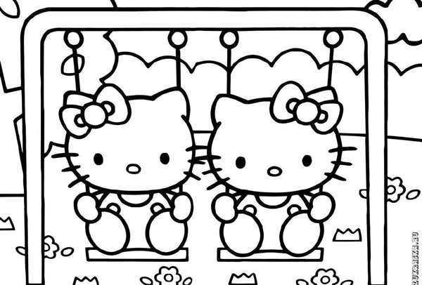 Hello, Kitty! Раскраска