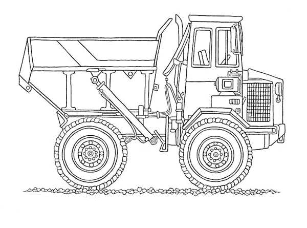 Раскраски КАМАЗ 55111 самосвал