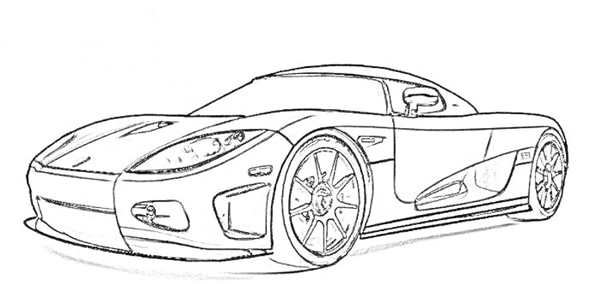 Раскраски Koenigsegg Agera