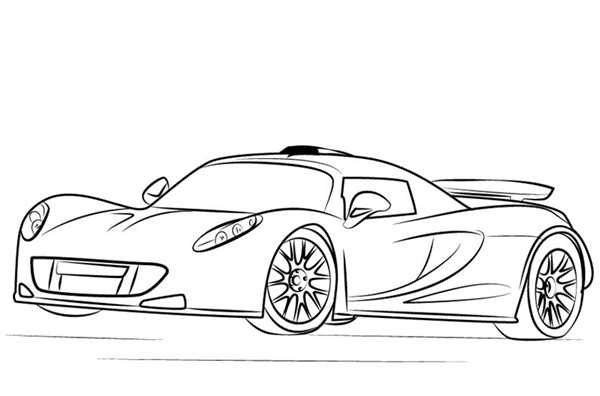 Раскраска Кoenigsegg Создай Машину