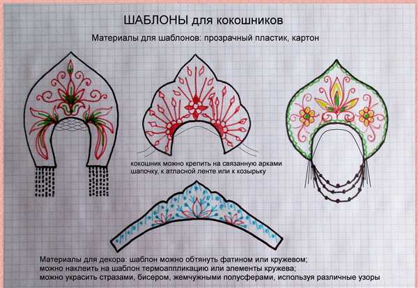 Кокошник раскраска для детей