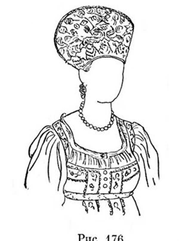 Кокошник рисунок