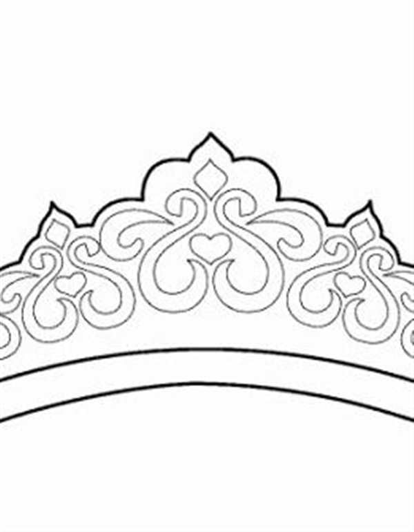Кокошник Снегурочки трафарет