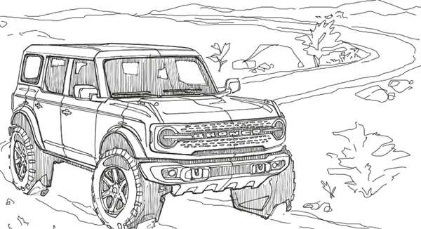 Раскраски Ford Bronco 2021