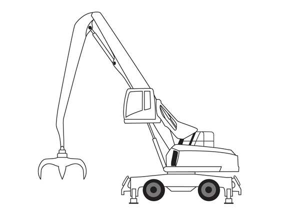 Трактор JCB раскраска