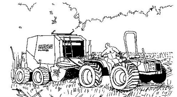 Комбайн John Deere раскраска