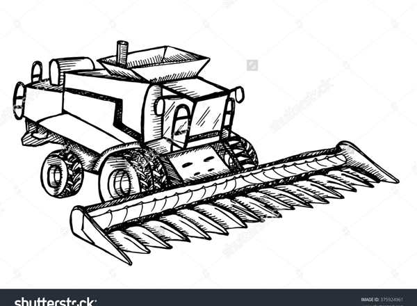 Комбайн John Deere раскраска