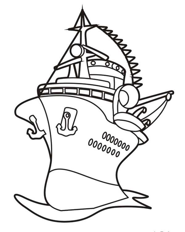 Раскраска Корабль Морского Патруля NAVIGATION