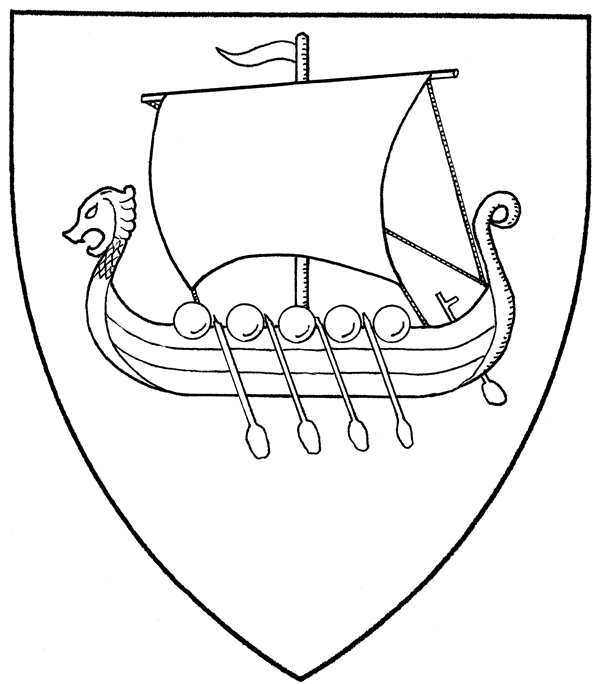 Корабль викингов Драккар рисунок