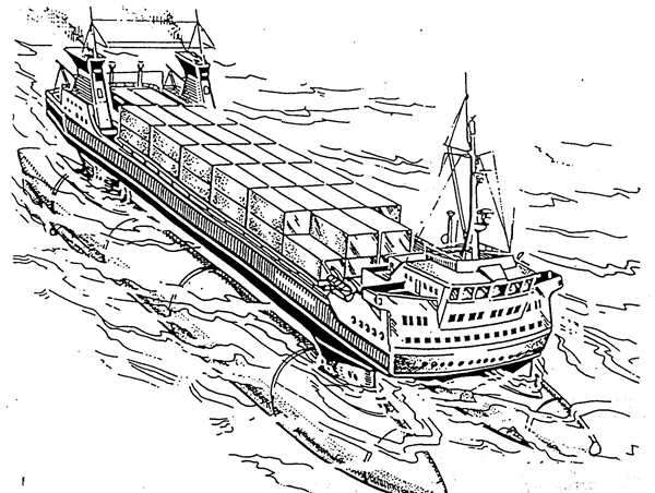 Морской пейзаж раскраска