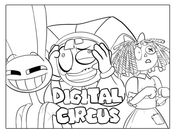 Digital Circus Джекс раскраска
