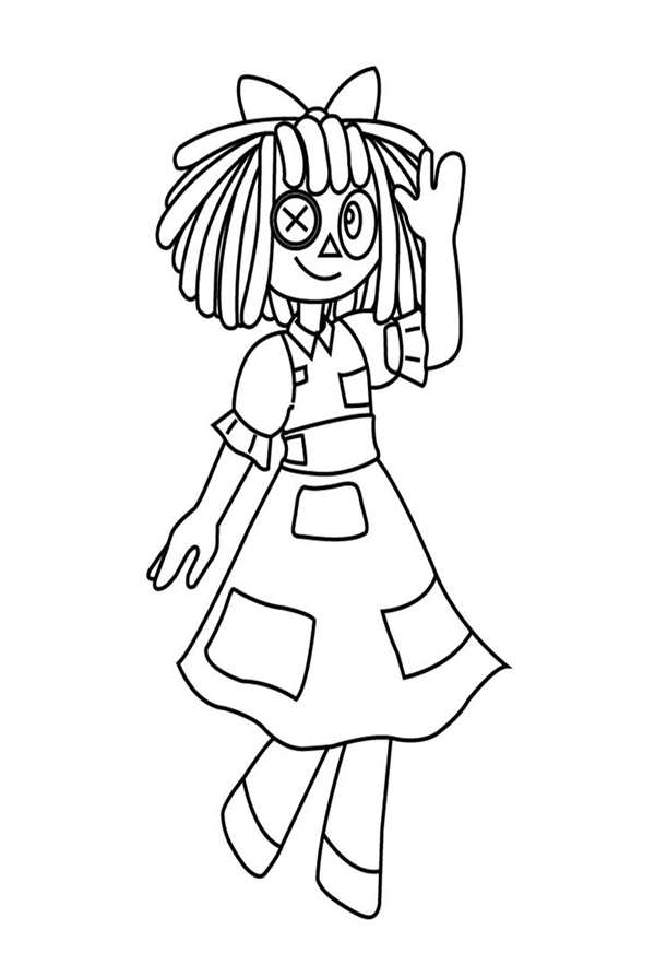Digital Circus Coloring Page
