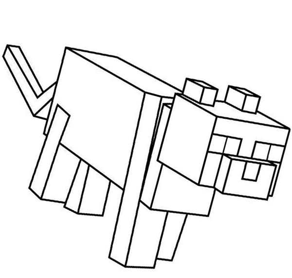 Раскраска Коровы из Minecraft