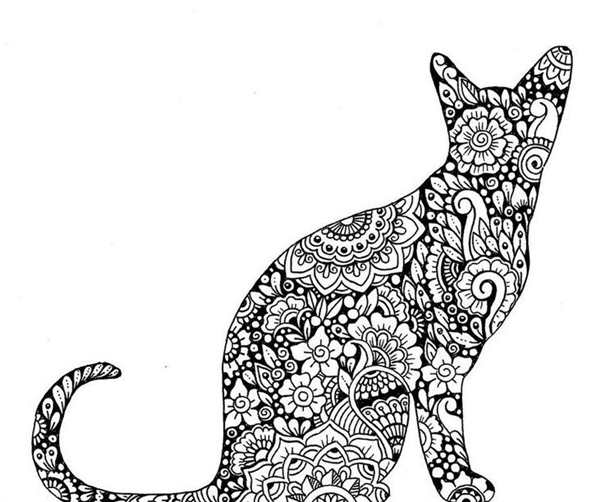 Стилизованные рисунки котов