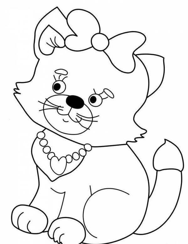 Раскраска кошечка