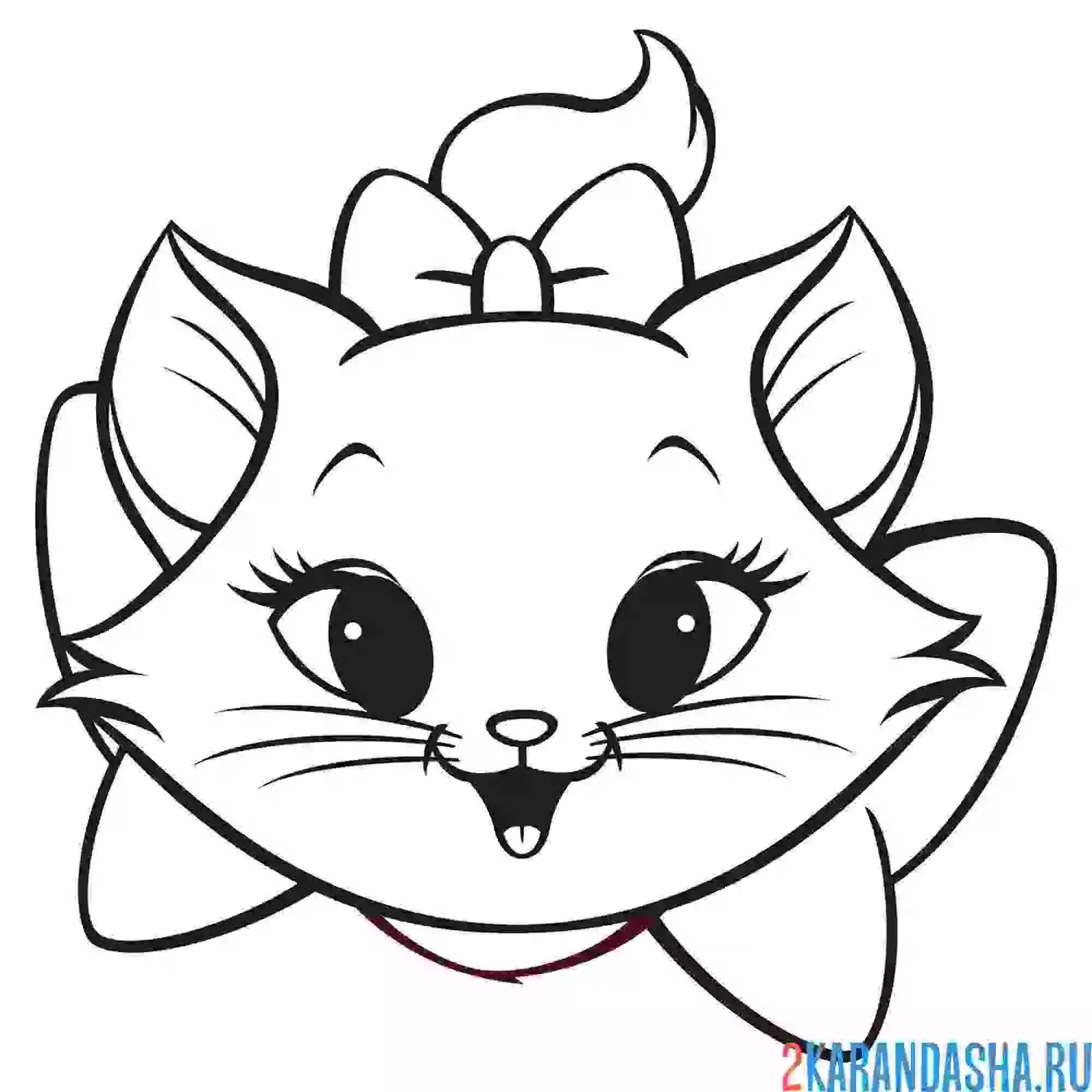 Кошки. Раскраска