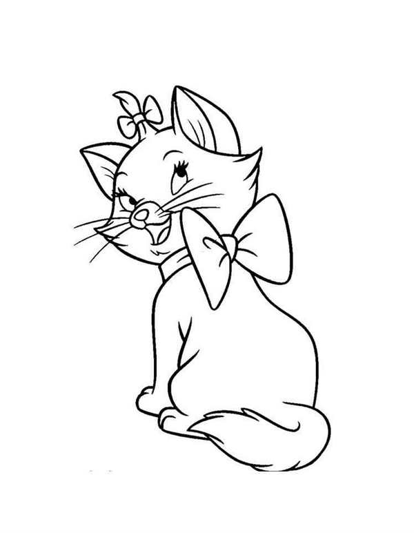 Раскраска кошечка