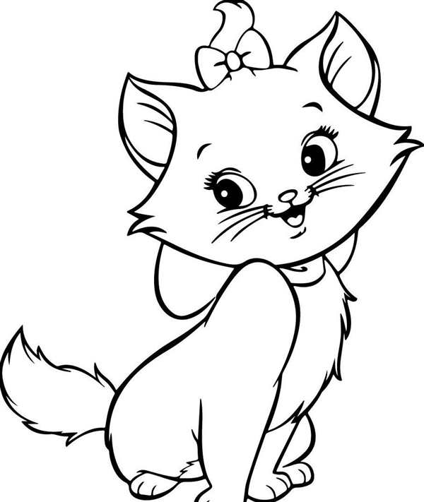 Кошки. Раскраска