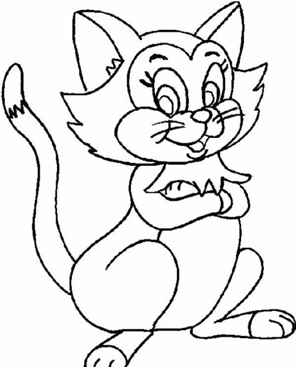 Кошки. Раскраска