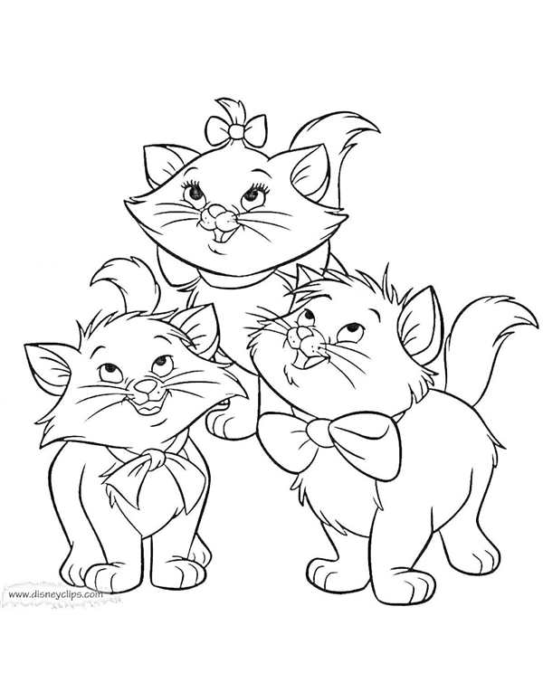 Раскраска. Котики