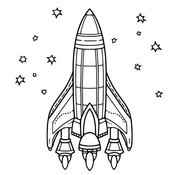 Раскраска Космическая Красная Птица