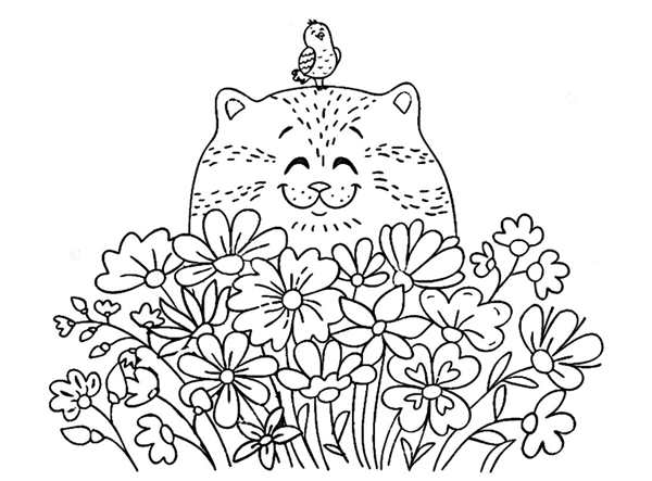 Раскраска. Котики