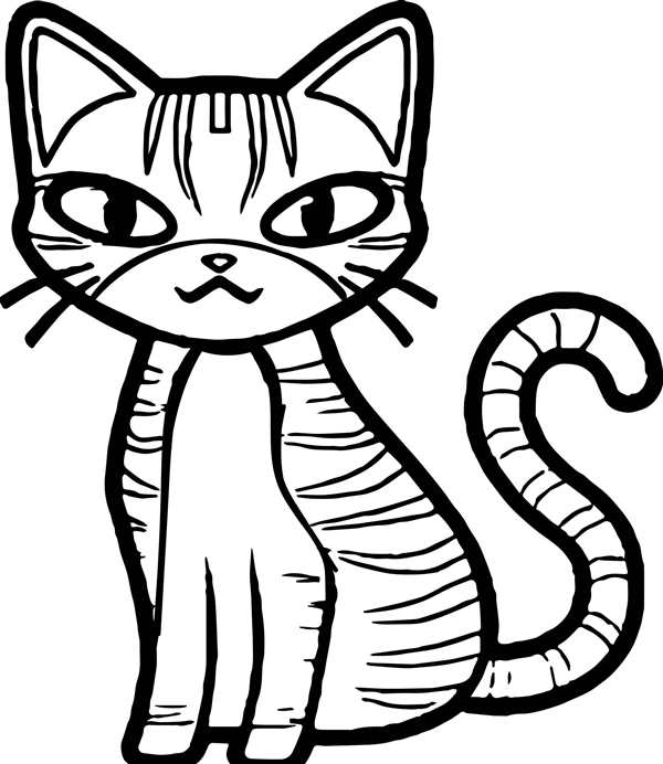 Кошки. Раскраска