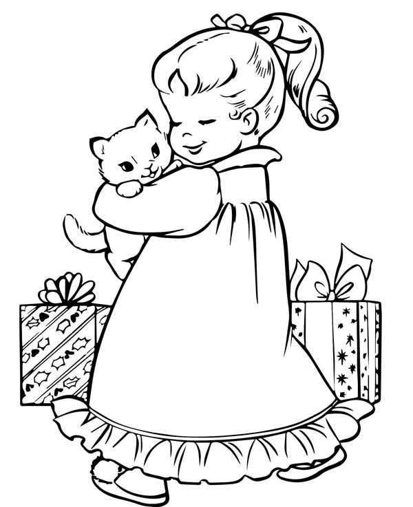 Раскраска кошечка