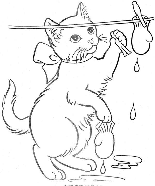 Раскраска кот ворюга Паустовский