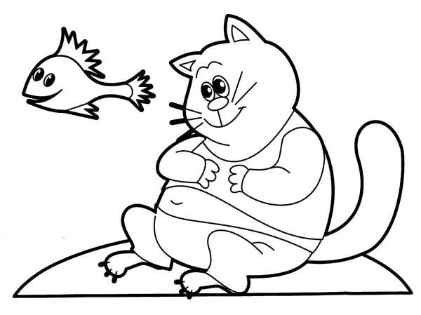 Котенок. Раскраска