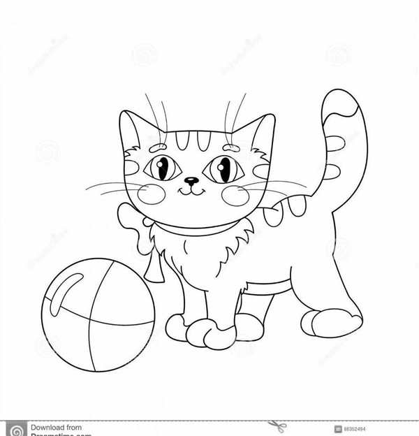 Котенок. Раскраска