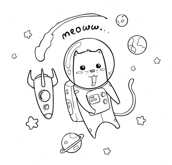 Котенок Гав раскраска
