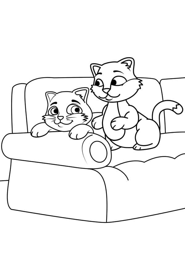 Картинки котят раскраски