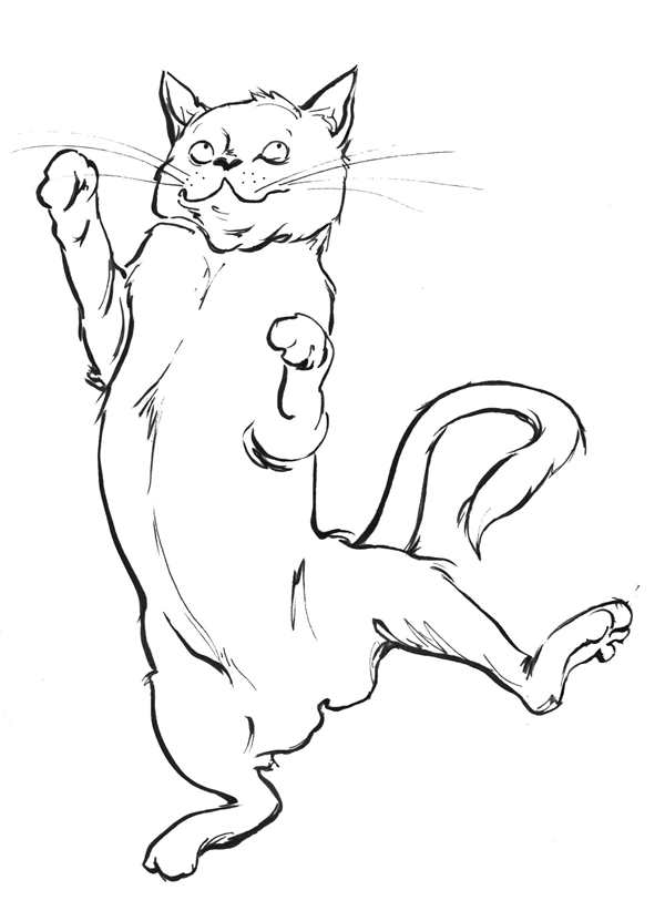 Кошка рисунок
