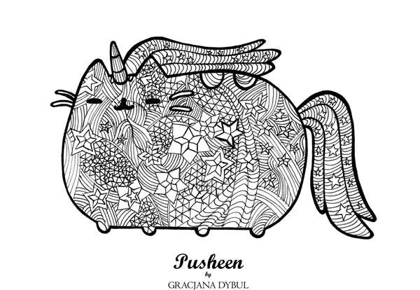 Кот Пушин раскраска