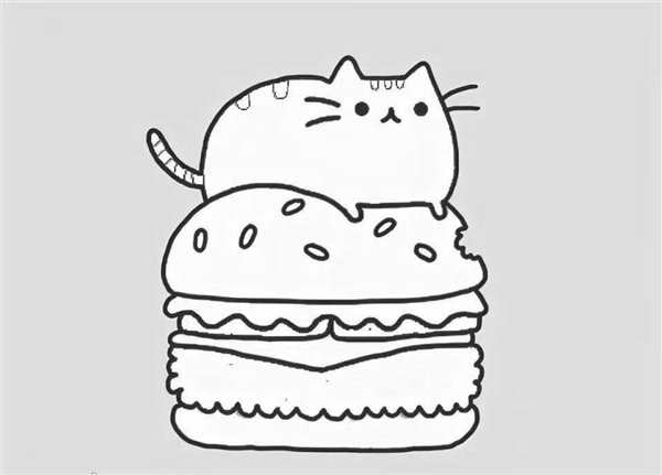 Котик Русалка раскраска