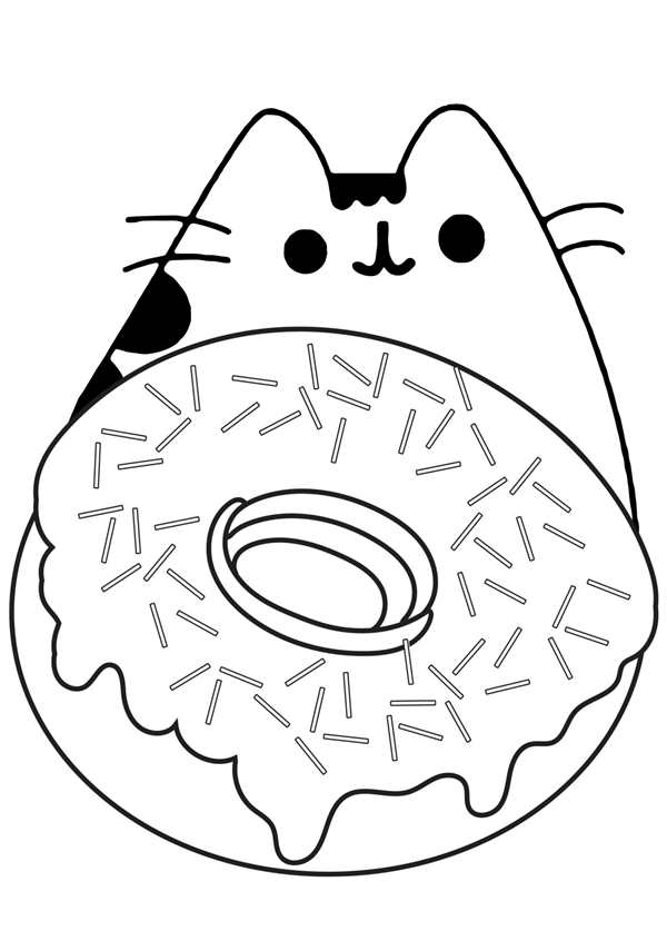 Кот Пушин раскраска