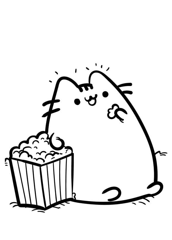Кот Пушин раскраска