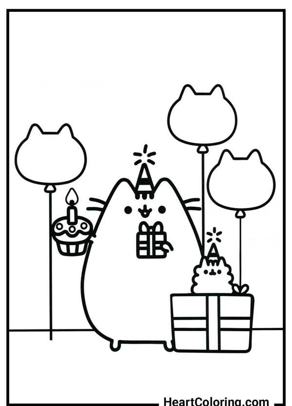 Кот Пушин раскраска