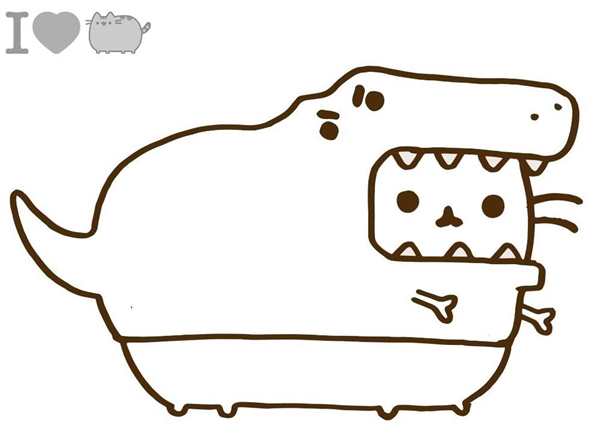 Кот Пушин раскраска