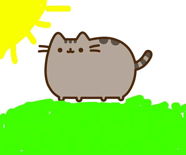 Раскраска котик Пушин