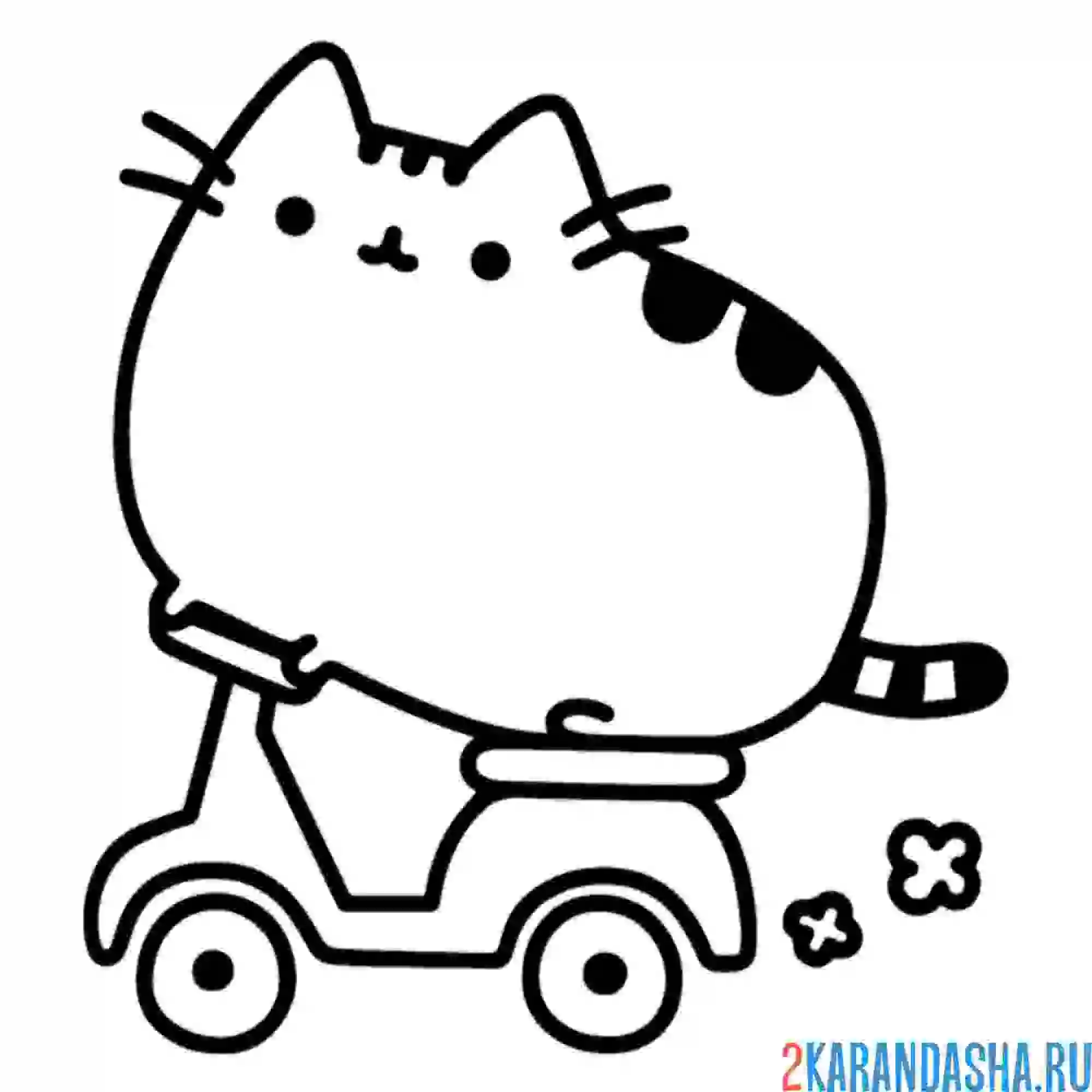 Кот Пушин раскраска
