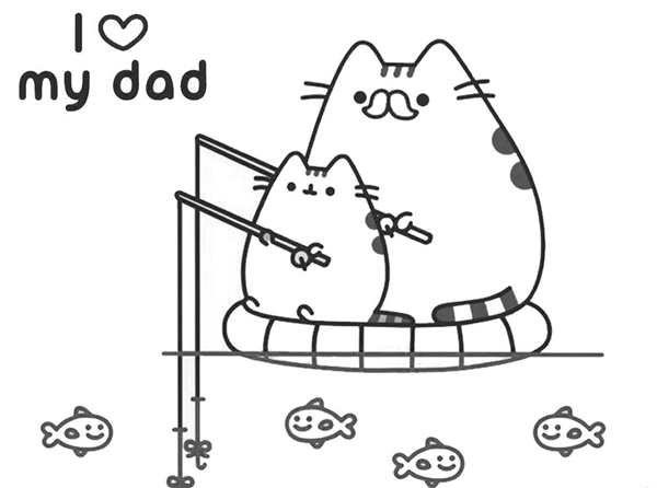 Раскраска котики Пушины