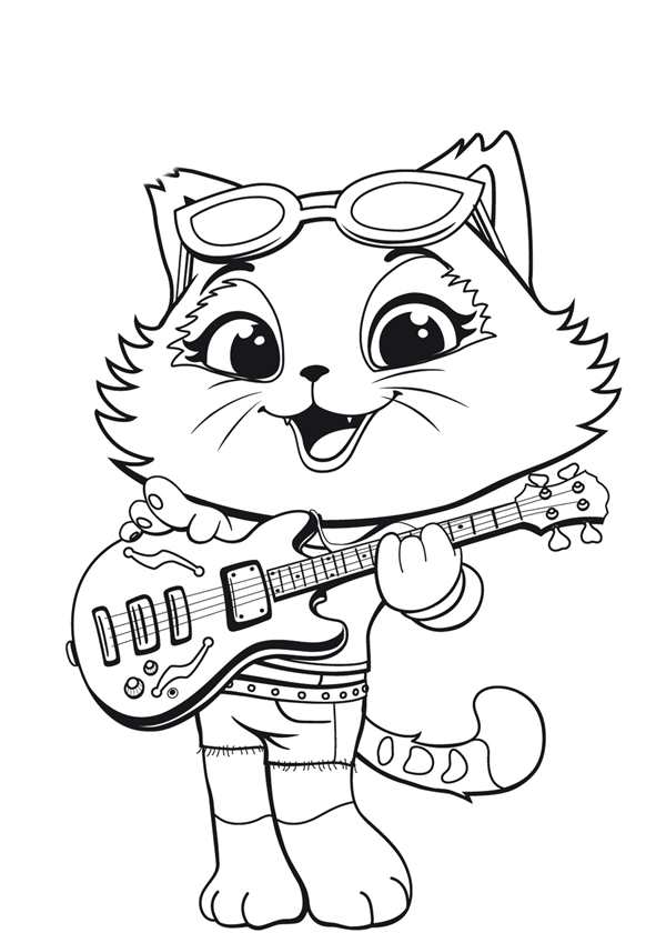 Рисунок котенка для раскрашивания