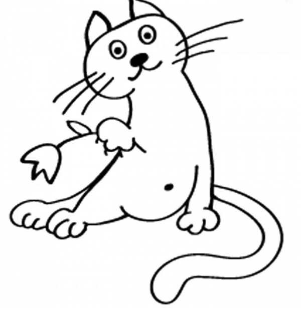 Котенок. Раскраска